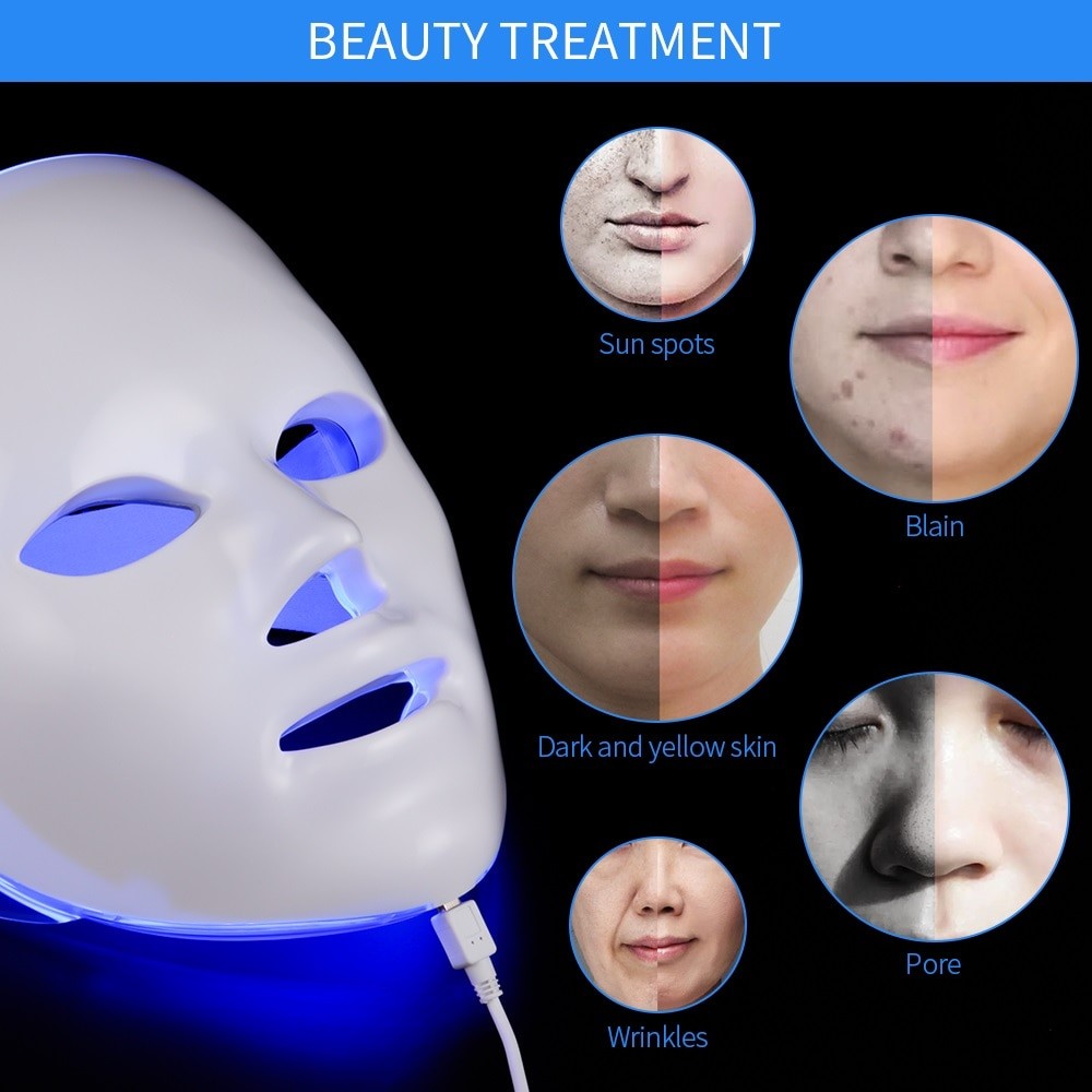 7 Colors LED Mask Photon Therapy For Face Care